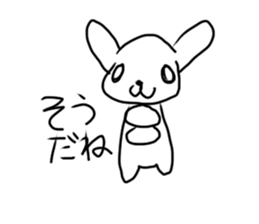 A mountain flag rabbit. sticker #12641531