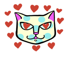 Cat of the waterdrop pattern sticker #12641543