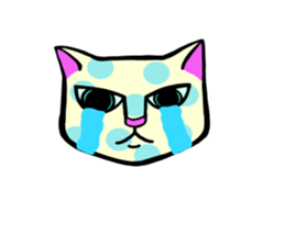 Cat of the waterdrop pattern sticker #12641544