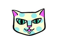 Cat of the waterdrop pattern sticker #12641547