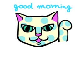 Cat of the waterdrop pattern sticker #12641554