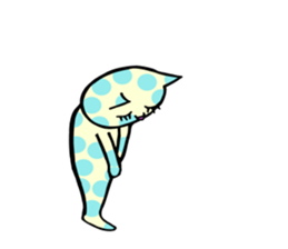 Cat of the waterdrop pattern sticker #12641555