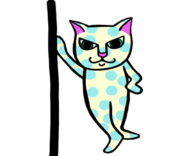 Cat of the waterdrop pattern sticker #12641556