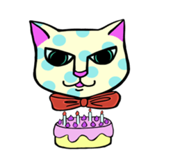 Cat of the waterdrop pattern sticker #12641559