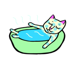 Cat of the waterdrop pattern sticker #12641560