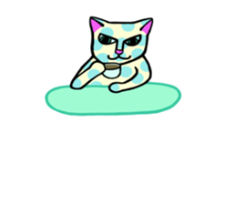 Cat of the waterdrop pattern sticker #12641562