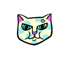 Cat of the waterdrop pattern sticker #12641564