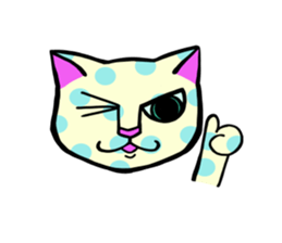 Cat of the waterdrop pattern sticker #12641566