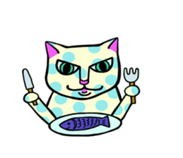 Cat of the waterdrop pattern sticker #12641568