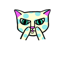 Cat of the waterdrop pattern sticker #12641570