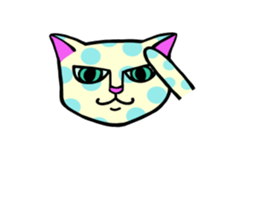 Cat of the waterdrop pattern sticker #12641572