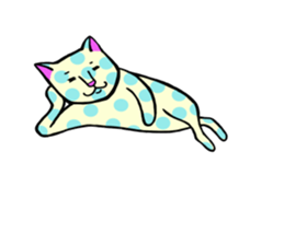 Cat of the waterdrop pattern sticker #12641573