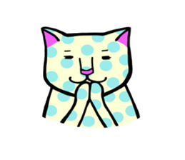 Cat of the waterdrop pattern sticker #12641577