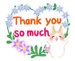 - Flowers And Hares - sticker #12643320