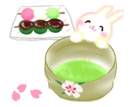 - Flowers And Hares - sticker #12643321