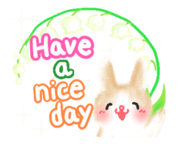 - Flowers And Hares - sticker #12643322
