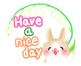 - Flowers And Hares - sticker #12643322