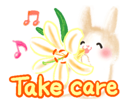 - Flowers And Hares - sticker #12643323