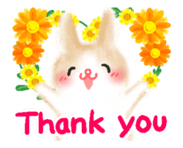 - Flowers And Hares - sticker #12643324