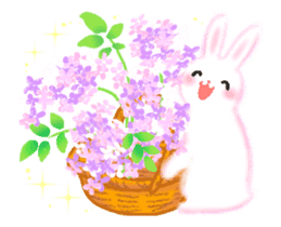 - Flowers And Hares - sticker #12643325