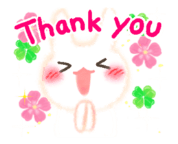 - Flowers And Hares - sticker #12643326