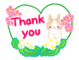 - Flowers And Hares - sticker #12643328