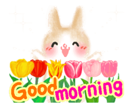 - Flowers And Hares - sticker #12643332