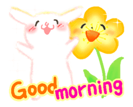 - Flowers And Hares - sticker #12643333