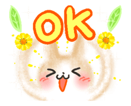 - Flowers And Hares - sticker #12643336