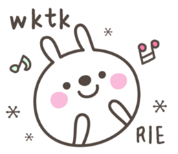 RIE's basic pack,cute rabbit sticker #12643938