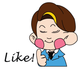 A Tie-Wearing Boy sticker #12644143