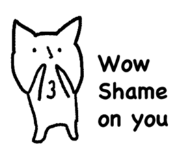 The annoying cat. sticker #12644564