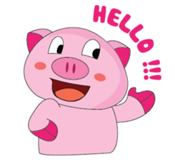 One of us: The Plump Pink, Greeting ! sticker #12644992