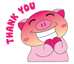 One of us: The Plump Pink, Greeting ! sticker #12644993