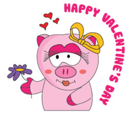 One of us: The Plump Pink, Greeting ! sticker #12645003