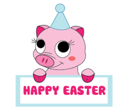 One of us: The Plump Pink, Greeting ! sticker #12645004