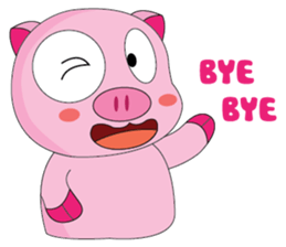 One of us: The Plump Pink, Greeting ! sticker #12645005