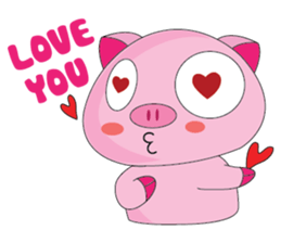 One of us: The Plump Pink, Greeting ! sticker #12645007