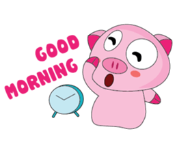 One of us: The Plump Pink, Greeting ! sticker #12645009