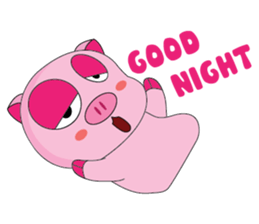 One of us: The Plump Pink, Greeting ! sticker #12645010