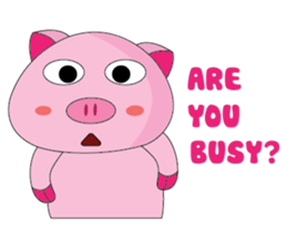 One of us: The Plump Pink, Greeting ! sticker #12645013