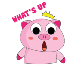One of us: The Plump Pink, Greeting ! sticker #12645018