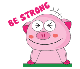 One of us: The Plump Pink, Greeting ! sticker #12645019