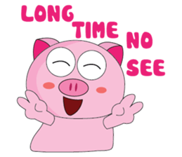 One of us: The Plump Pink, Greeting ! sticker #12645021