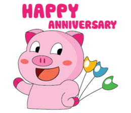 One of us: The Plump Pink, Greeting ! sticker #12645023