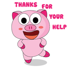 One of us: The Plump Pink, Greeting ! sticker #12645026