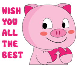 One of us: The Plump Pink, Greeting ! sticker #12645028