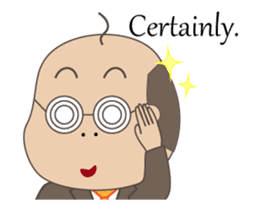 Bald man[English version](animation) sticker #12645596