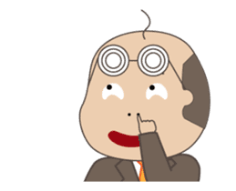 Bald man[English version](animation) sticker #12645597