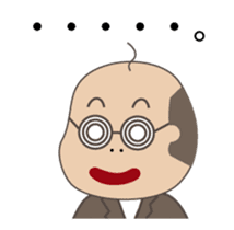 Bald man[English version](animation) sticker #12645603